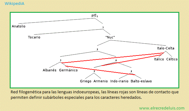 red filogenetica para las lenguas indoeuropeas (33K)